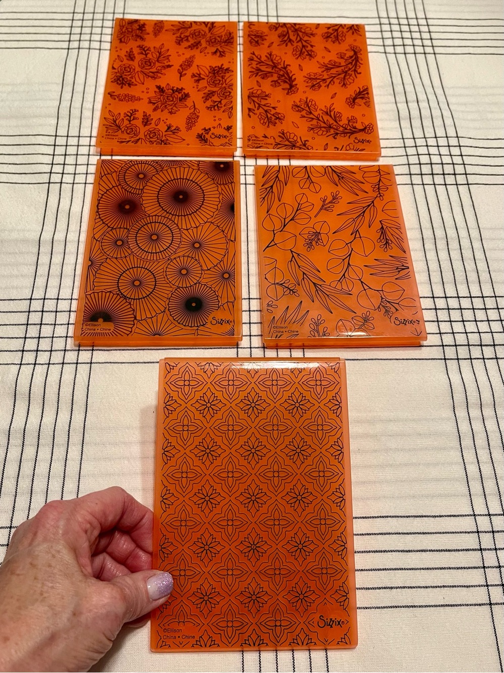 David Tutera for Sizzix 3D 5-piece Embossing Folder Set 663561 EUC